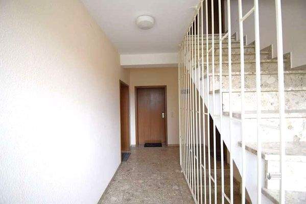 Treppe zum Waschcenter