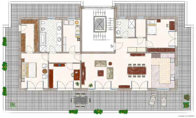 Grundriss möbiliert