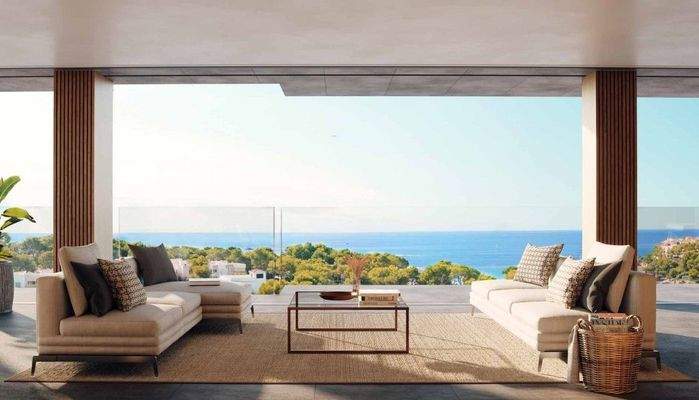 Brandneue Luxuswohnung mit Meerblick zum Verkauf in Bendinat, Mallorca