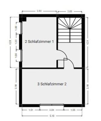 Obergeschoss (n. maßstäblich)