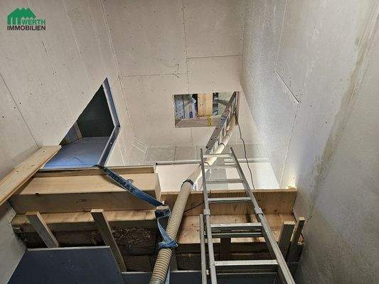 Die Dämmung wird hochgepumpt