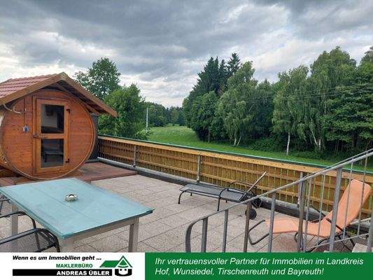 Dachterrasse mit Sauna