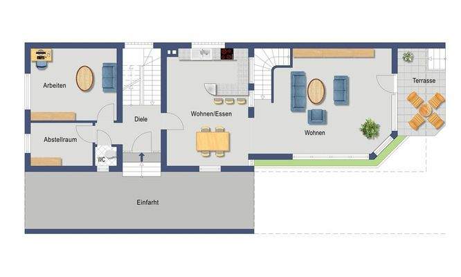 Grundriss Erdgeschoss (Nicht maßstabsgetreu)
