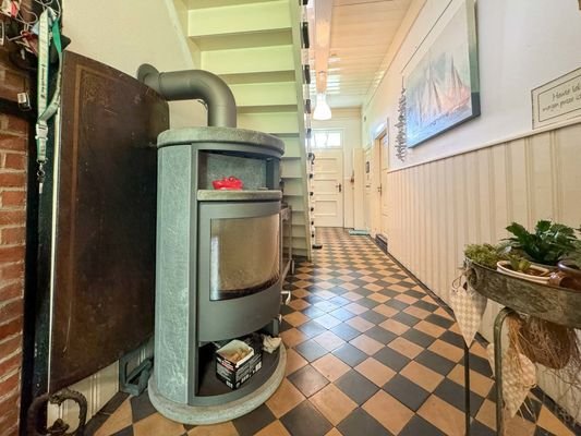 Kamin im Flur 