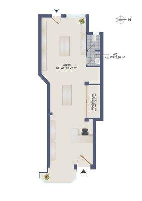 Grundriss Ladenfläche