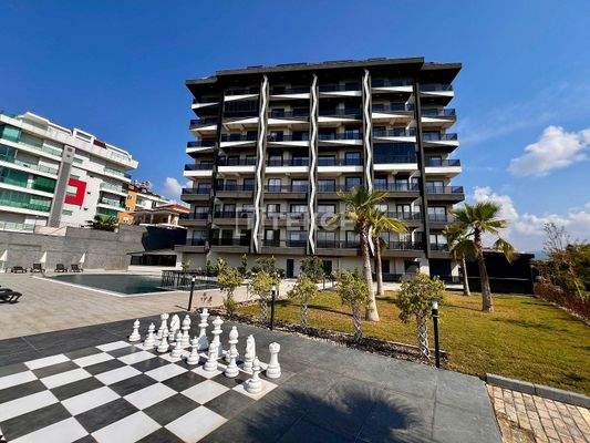Stylish and Furnished Flat with Sea View in Alanya Avsallar