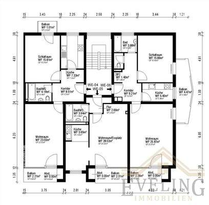 Grundriss 2. OG Haus B