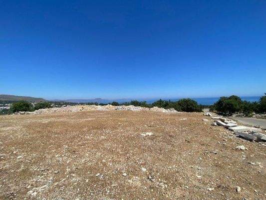 Kreta, Prines: Grundstück mit herrlichem Meerblick in Prines