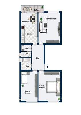2. Obergeschoss Wohnung 7