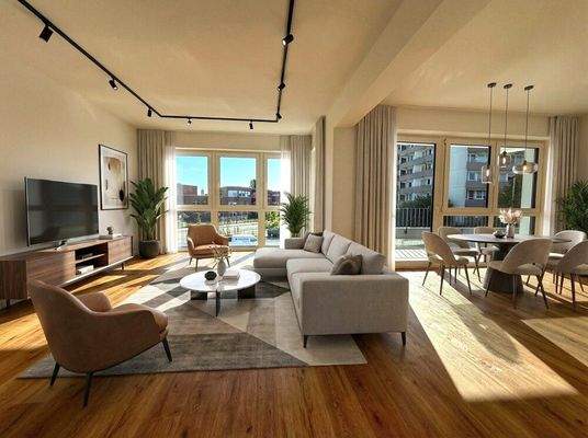 Einrichtungsbeispiel Wohn- und Esszimmer