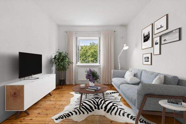 KI-Staging Muster Wohnzimmer