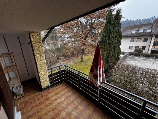Überdachter Balkon mit Niesche