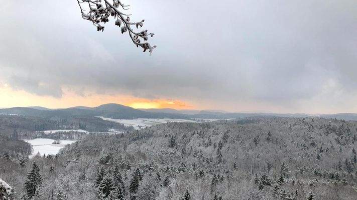 Balkonausblick in die Landschaft