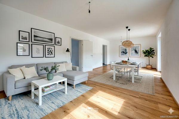 Haus 35 A Visualisierung Wohn-Esszimmer Einrichtungsvorschlag