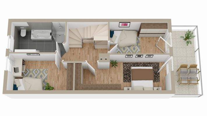 Das Obergeschoss im Überblick