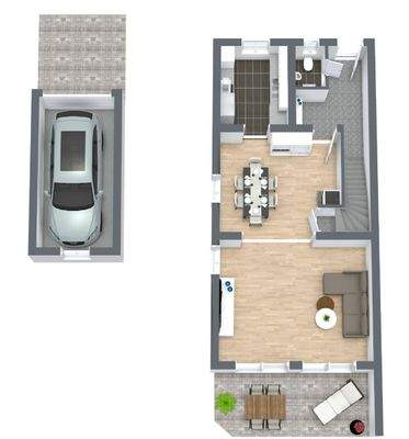 Erdgeschoss mit Garage