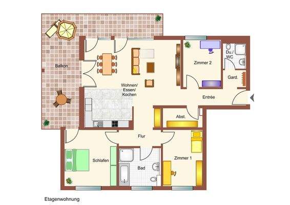 Immogrundriss Etagenwohnung