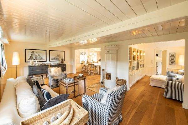 Wohnbereich mit Mylin Kachelofen