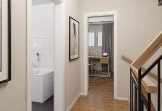 Heller und freundlicher Flur im Obergeschoss