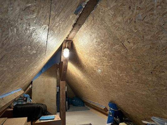 Dachbereich mit Dämmung