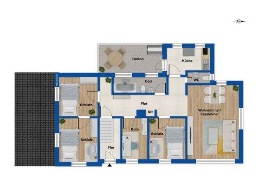 Grundriss Obergeschoss