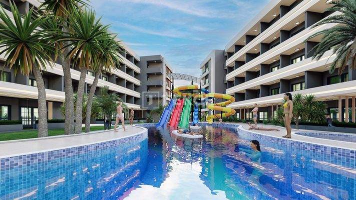 Properties in Complex with Pool Near the Sea in Tömük Mersin