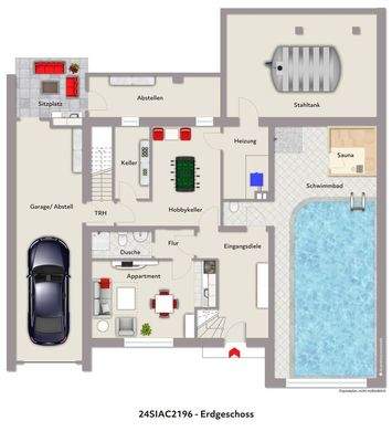 Grundriss EG visu 2196