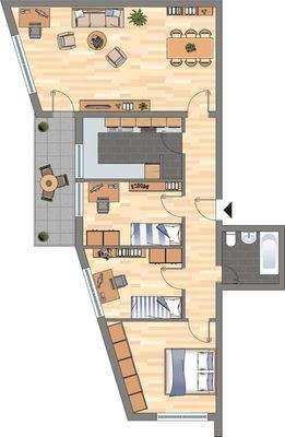Grundriss Hnr. 19 WE 34