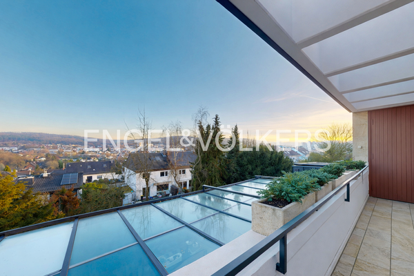 Soweit das Auge reicht... Blick vom Balkon im OG