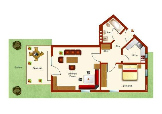 Grundriss (nicht maßstäblich)