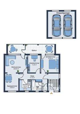 Aufbereiteter Grundriss EG