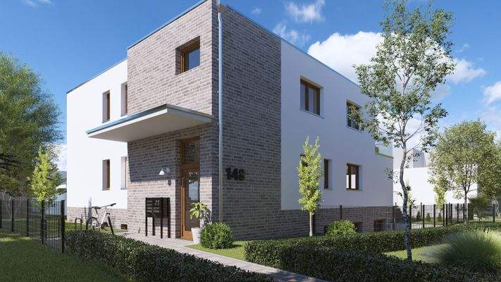 Haus B - Eingangansicht