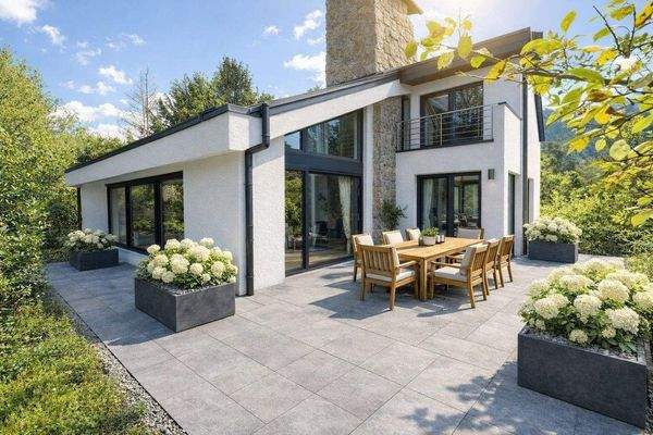 Sonnige Terrasse- KI generiert