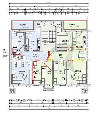 Grundriss Entwurf 2.Obergeschoss