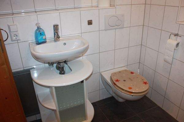 Gäste WC mit Tageslicht und Waschmaschinenanschluss