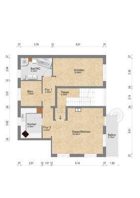 Grundriss - Haus 2 OG