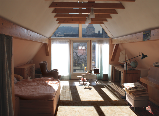 Fensterfront DG-Zimmer