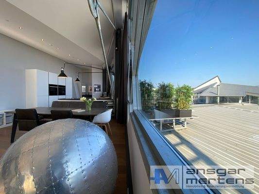 Blick in das & aus dem Penthouse