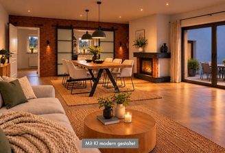 Wohnraum modern gestaltet