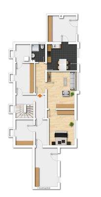 Grundriss KG (nicht maßstabsgetreu - kann vom Original abweichen) 