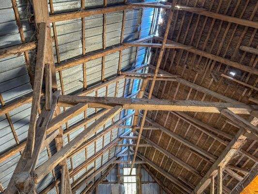 Ständerwerk in der Scheune