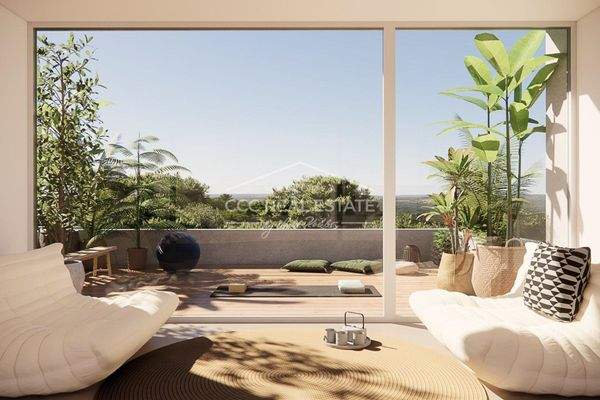 Terrasse auf der zweiten Ebene