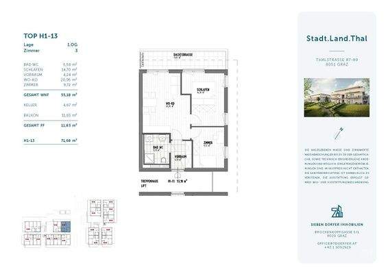 Verkaufsplan H1-13 - Projekt Stadt.Land.Thal