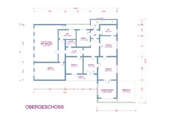 Plan vom Obergeschoss