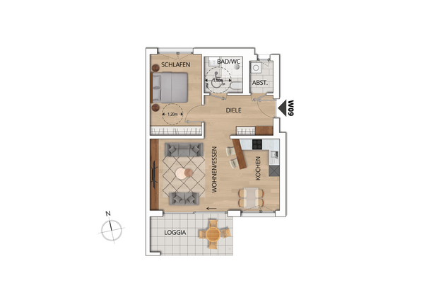 Grundriss Wohnung 09