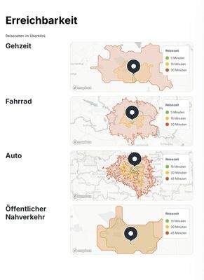 Erreichbarkeitskarte