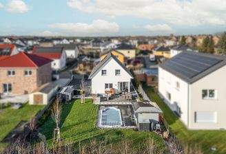 Drohnenansicht vom Grundstück