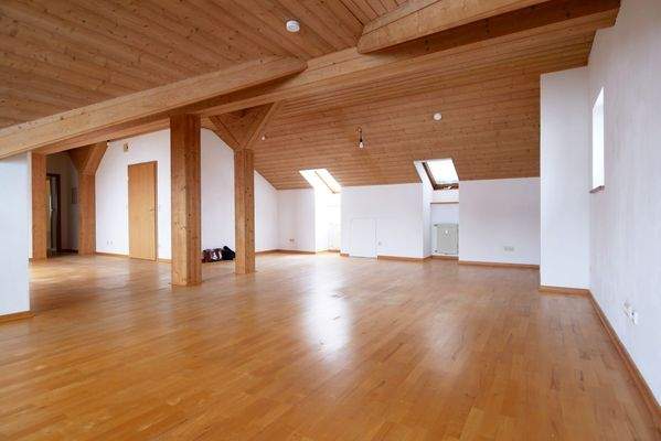 Wohnzimmer große Dachgeschosswohnung