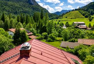 Ausblick in die Bergwelt Alpenstraße
