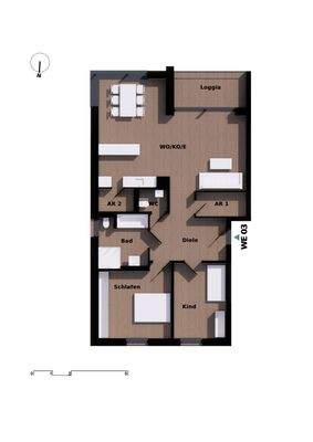 Obergeschoss links Wohnung 3